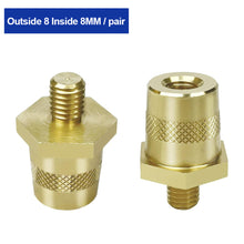 Load image into Gallery viewer, Pair M6 M8 Car Battery Pole Adapter Brass Battery Terminal Connector Thread Positive Negative Battery Post Connector Terminal Adapter