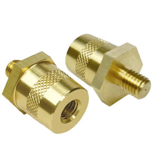 Load image into Gallery viewer, Pair M6 M8 Car Battery Pole Adapter Brass Battery Terminal Connector Thread Positive Negative Battery Post Connector Terminal Adapter