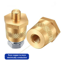 Load image into Gallery viewer, Pair M6 M8 Car Battery Pole Adapter Brass Battery Terminal Connector Thread Positive Negative Battery Post Connector Terminal Adapter