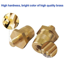 Load image into Gallery viewer, Pair M6 M8 Car Battery Pole Adapter Brass Battery Terminal Connector Thread Positive Negative Battery Post Connector Terminal Adapter
