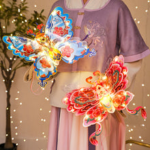 Load image into Gallery viewer, New Year Gift Kids DIY Glowing Butterfly Wings Set with Light Girls Butterfly Dress Party Costume Children Fairy Props Christmas