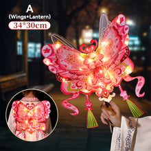 Load image into Gallery viewer, New Year Gift Kids DIY Glowing Butterfly Wings Set with Light Girls Butterfly Dress Party Costume Children Fairy Props Christmas