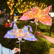 Load image into Gallery viewer, New Year Gift Kids DIY Glowing Butterfly Wings Set with Light Girls Butterfly Dress Party Costume Children Fairy Props Christmas