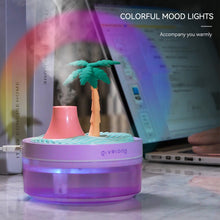 Load image into Gallery viewer, 300ml Cactus Coconut Tree Bathtub Aromatherapy Machine Oil Diffuser Colorful Light Auto Shut Off for Home Office