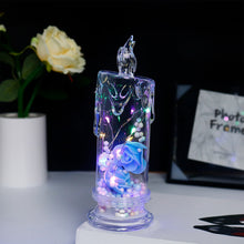 Load image into Gallery viewer, Flameless LED Electronic Candle Light Clear Rose Night Light Valentines Day Gift Romantic Atmosphere Light Bedroom Home Decor
