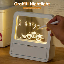 Load image into Gallery viewer, LED Desk Lamp Acrylic Notepad Home Tips Message Board Table Desk Lamp Student Bedroom Reading Lamp Room Lighting