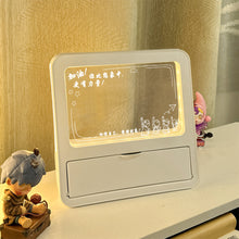 Load image into Gallery viewer, LED Desk Lamp Acrylic Notepad Home Tips Message Board Table Desk Lamp Student Bedroom Reading Lamp Room Lighting