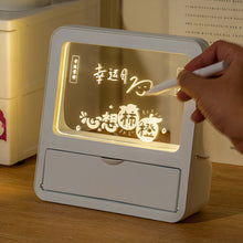 Load image into Gallery viewer, LED Desk Lamp Acrylic Notepad Home Tips Message Board Table Desk Lamp Student Bedroom Reading Lamp Room Lighting