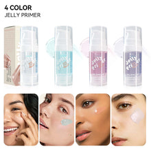 Load image into Gallery viewer, 4 Colors Jelly Pre-makeup Primer Gel Moisturizing Brightening Even Skin Tone Invisible Pores Non-greasy Facial Priming Gel