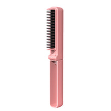 Load image into Gallery viewer, Foldable Portable Straight Hair Comb Rechargeable Wireless Negative Ion Straight Roll Dual Purpose Curling Iron Hairstyling Tool