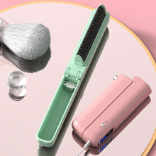 Load image into Gallery viewer, Foldable Portable Straight Hair Comb Rechargeable Wireless Negative Ion Straight Roll Dual Purpose Curling Iron Hairstyling Tool
