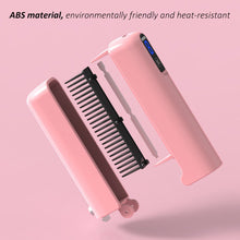 Load image into Gallery viewer, Foldable Portable Straight Hair Comb Rechargeable Wireless Negative Ion Straight Roll Dual Purpose Curling Iron Hairstyling Tool