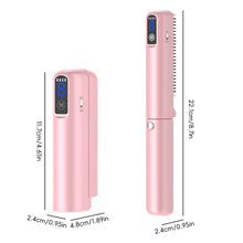 Load image into Gallery viewer, Foldable Portable Straight Hair Comb Rechargeable Wireless Negative Ion Straight Roll Dual Purpose Curling Iron Hairstyling Tool