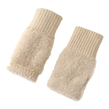 Load image into Gallery viewer, Thickened Fleece-lined Gloves Autumn Winter Warm Winterproof Half-finger Gloves Comfortable Soft Fabric Gloves for Adults