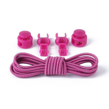 Load image into Gallery viewer, Colorful Elastic Band Round Spring Buckle Shoelaces Easy Convenient No-tie Shoelaces Casual Sports Shoes Shoelaces for Adult Children