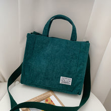 Load image into Gallery viewer, Multicoloured Corduroy Handbag Adjustable Shoulder Bag Comfortable Portable Large Capacity Wrist Bag Casual Crossbody Bag
