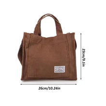 Load image into Gallery viewer, Multicoloured Corduroy Handbag Adjustable Shoulder Bag Comfortable Portable Large Capacity Wrist Bag Casual Crossbody Bag