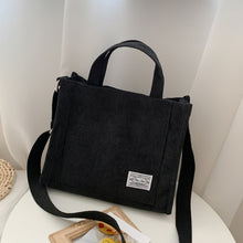 Load image into Gallery viewer, Multicoloured Corduroy Handbag Adjustable Shoulder Bag Comfortable Portable Large Capacity Wrist Bag Casual Crossbody Bag