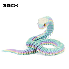 Load image into Gallery viewer, Luminous 30cm 3D Printed Cobra Snake Decoration 3D Printed Animals Desk Accessories Room Decor Office Table Snake Year Ornament