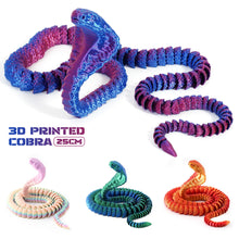 Load image into Gallery viewer, 3D Printed Snake Movable Joint Simulation Snake Figurine Creative Home Office Desktop Ornament Year Of Snake Decor Crafts Gift