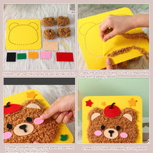 Load image into Gallery viewer, Non-Finished Cute DIY Wool Felt Kit Cartoon Animal Handcraft Needle Felting Kit for Needle Material Pack for Kids Beginner Gift
