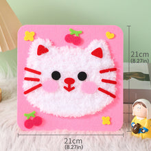Load image into Gallery viewer, Non-Finished Cute DIY Wool Felt Kit Cartoon Animal Handcraft Needle Felting Kit for Needle Material Pack for Kids Beginner Gift