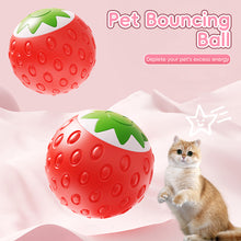 Load image into Gallery viewer, Strawberry Shape Cat Interactive Ball Toys Automatic Rolling Ball Electric Cat Toys Rechargeable Self-moving Kitten Toys