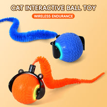 Load image into Gallery viewer, Cat Interactive Ball Toys Automatic Rolling Ball Faux Tail Electric Cat Toys Rechargeable Self-moving Kitten Toys