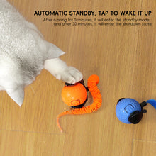Load image into Gallery viewer, Cat Interactive Ball Toys Automatic Rolling Ball Faux Tail Electric Cat Toys Rechargeable Self-moving Kitten Toys