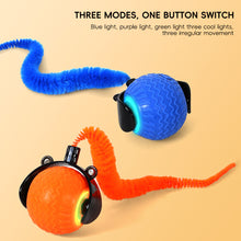 Load image into Gallery viewer, Cat Interactive Ball Toys Automatic Rolling Ball Faux Tail Electric Cat Toys Rechargeable Self-moving Kitten Toys