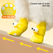 Load image into Gallery viewer, 4Pcs Anti-slip Protect Paws Puppy Dog Shoes Soft Pet Knits Socks Cute Cartoon Skid Socks For Small Dogs Breathable S/M/L