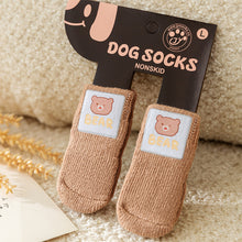 Load image into Gallery viewer, 4Pcs Anti-slip Protect Paws Puppy Dog Shoes Soft Pet Knits Socks Cute Cartoon Skid Socks For Small Dogs Breathable S/M/L