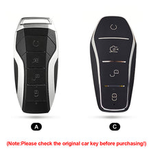 Load image into Gallery viewer, Leather Car Key Case Cover Remote Fob Holder Metal Keychain for BYD Song Plus Atto 3 Han EV Tang DM Qin Seal Dolphin Accessories