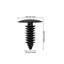 Load image into Gallery viewer, 20/50Pcs 8mm Auto Fastener Rivet Push in 8mm Car Trunk Roof Trim Panel Fastener Clip Fender Bumper Shield Retainer Clip Universal