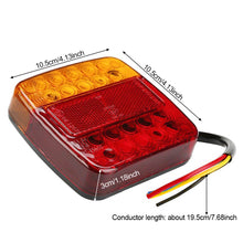 Load image into Gallery viewer, 2Pcs 12V 26LED Truck Rear Taillight Turn Signal Indicator Tail Light Car Number Plate Light Rear Reverse Brake Stop Lamp Trailer Caravan
