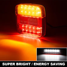 Load image into Gallery viewer, 2Pcs 12V 26LED Truck Rear Taillight Turn Signal Indicator Tail Light Car Number Plate Light Rear Reverse Brake Stop Lamp Trailer Caravan
