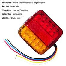 Load image into Gallery viewer, 2Pcs 12V 26LED Truck Rear Taillight Turn Signal Indicator Tail Light Car Number Plate Light Rear Reverse Brake Stop Lamp Trailer Caravan