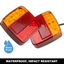 Load image into Gallery viewer, 2Pcs 12V 26LED Truck Rear Taillight Turn Signal Indicator Tail Light Car Number Plate Light Rear Reverse Brake Stop Lamp Trailer Caravan