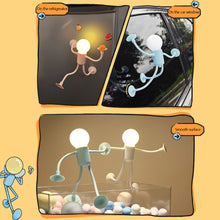 Load image into Gallery viewer, Mini Suction Cup Desk Book Light Changeable Shape Funny Sportsman Night Light Portable LED Lamp Funny Bedroom Decor Kids Gift