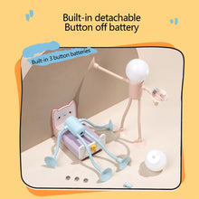 Load image into Gallery viewer, Mini Suction Cup Desk Book Light Changeable Shape Funny Sportsman Night Light Portable LED Lamp Funny Bedroom Decor Kids Gift