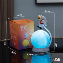 Load image into Gallery viewer, Suspended Astronaut Ornament Lunar Lamp Cute Little Night Light Decoration Housewarming Gift Suitable Children