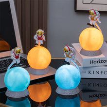 Load image into Gallery viewer, Suspended Astronaut Ornament Lunar Lamp Cute Little Night Light Decoration Housewarming Gift Suitable Children