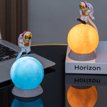 Load image into Gallery viewer, Suspended Astronaut Ornament Lunar Lamp Cute Little Night Light Decoration Housewarming Gift Suitable Children