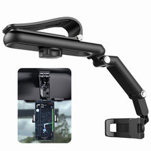 Load image into Gallery viewer, Rotatable Car Phone Holder Multifunctional Auto Rearview Mirror Seat Hanging Clip Bracket Cell Phone Holder