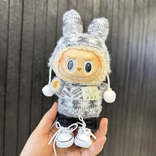 Load image into Gallery viewer, For 17 cm Labubu Clothes Pendant Labubu Sitting Party Jacquard Two-piece Set Dolls Accessories Cute Decoration Little Cloths