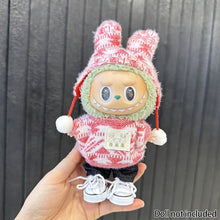 Load image into Gallery viewer, For 17 cm Labubu Clothes Pendant Labubu Sitting Party Jacquard Two-piece Set Dolls Accessories Cute Decoration Little Cloths