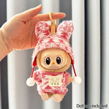 Load image into Gallery viewer, For 17 cm Labubu Clothes Pendant Labubu Sitting Party Jacquard Two-piece Set Dolls Accessories Cute Decoration Little Cloths