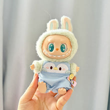 Load image into Gallery viewer, For 17cm Labubu I II Idol Dolls Clothes Cute Hat Bib Pants Sets New Year Accessories for Korea Kpop Exo Clothing Winter Gifts