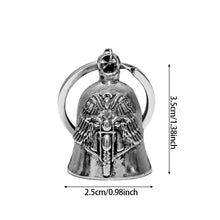 Load image into Gallery viewer, Punk Wing Motorcycle Bell Keychain Pendant Men's Hip Hop Rock Riding Exorcism Amulet Jewelry Accessories Bike Riders Gift