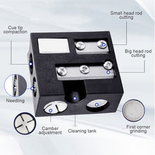 Load image into Gallery viewer, 11 IN 1 Multi-Functional Pool Cue Tip Repair Device For Small And Big Rod Head Cue Tip Grinding Needle Cutting Tool